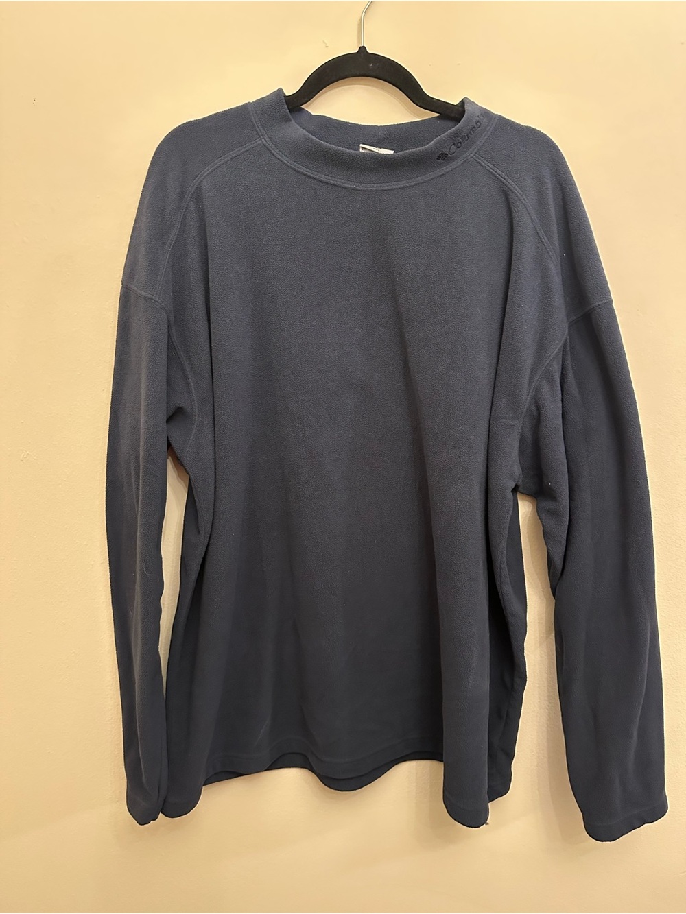 Columbia Men’s XXL Navy Blue Fleece Crewneck Pullover Outdoor Hiking Warm Winter